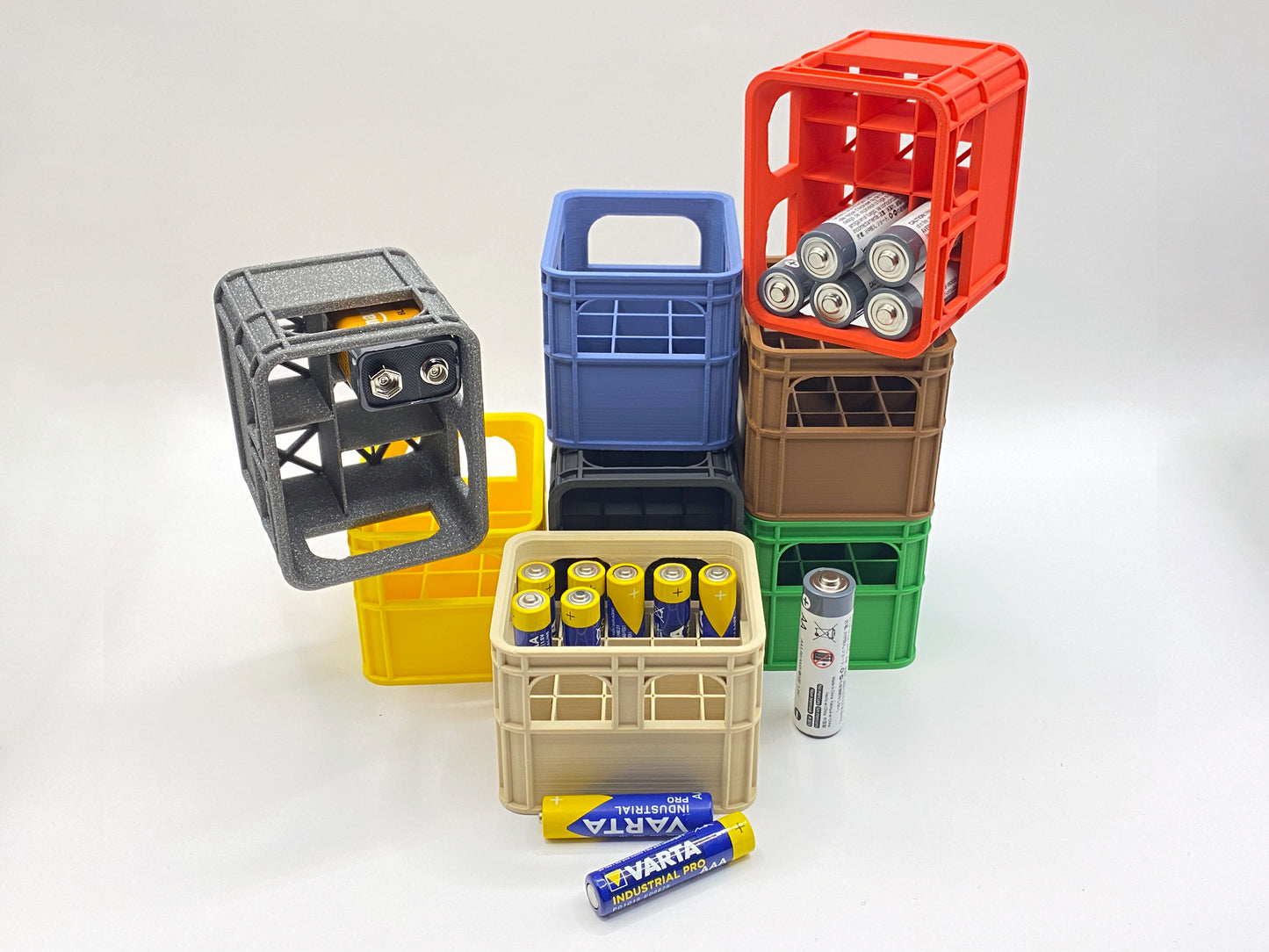 Batterien/Akkus Aufbewahrung, Box, Organizer, Kiste, GetrÀnkekiste, AA, AAA, 9V